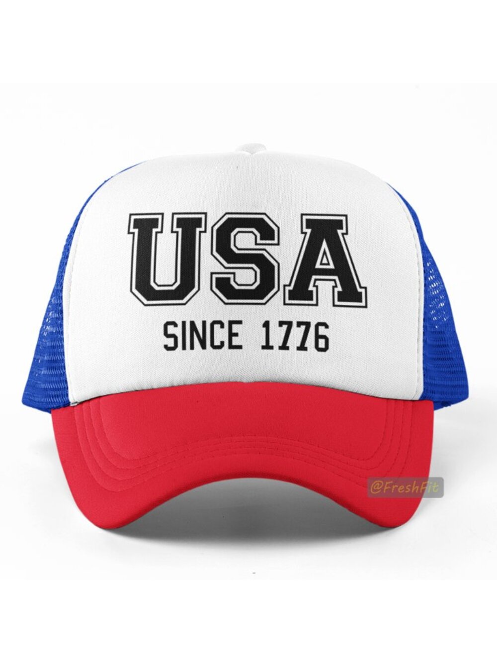 🆕USA Since 1776 Foam Trucker Hat Mesh Snapback Cap Red/White/Blue